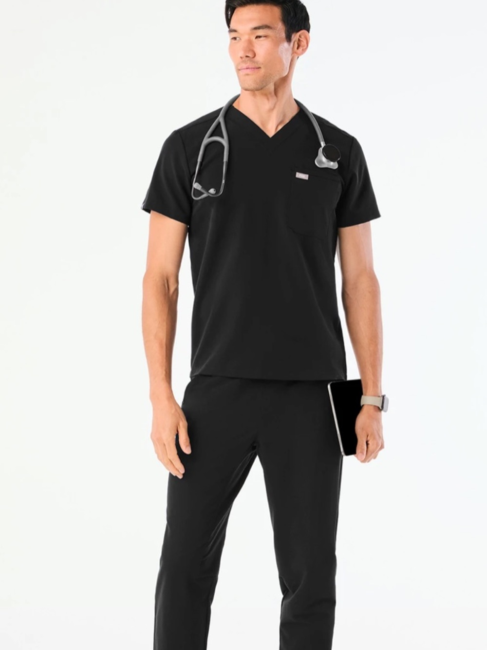 FIGS Leon Scrub Top Black Technical Collection Men’s Size Large